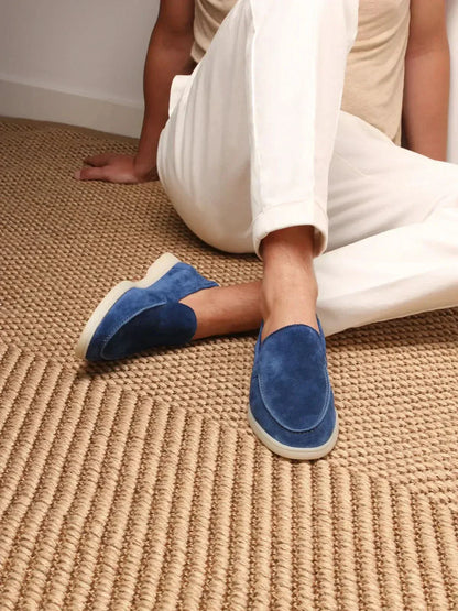 Klassischer Suède Loafer Berry Blue Maja