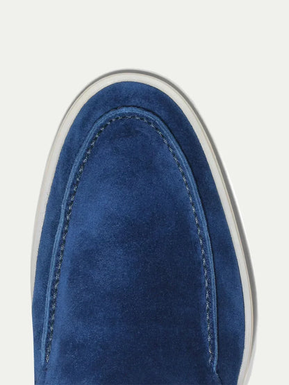 Klassischer Suède Loafer Berry Blue Maja