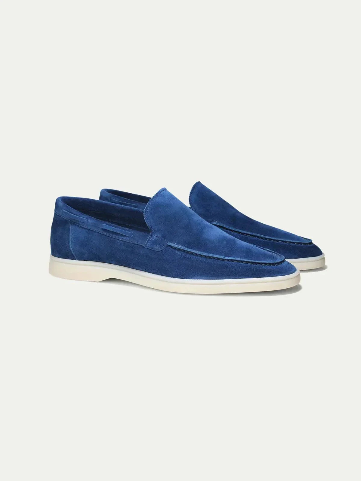 Klassischer Suède Loafer Berry Blue Maja