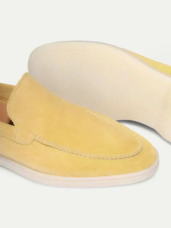 Klassischer Wildleder Slipper Zitrusgelb Maja