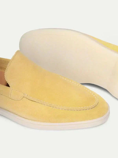 Klassischer Wildleder Slipper Zitrusgelb Maja