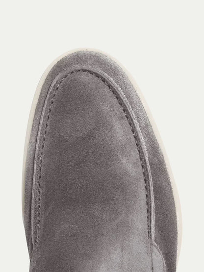 Klassischer Wildleder Slipper Grau Maja