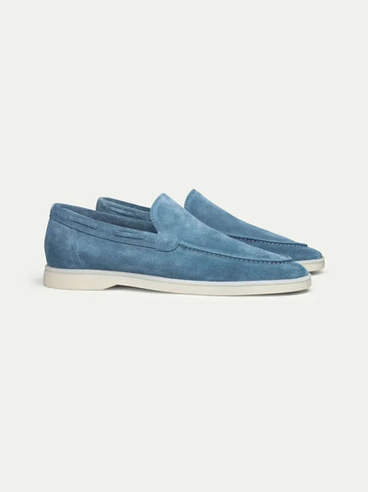 Klassischer Suède Loafer Ozeanblau Maja