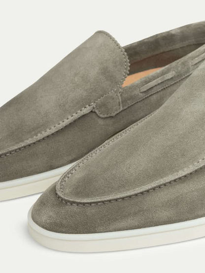 Klassischer Wildleder Slipper Olivgrün Maja