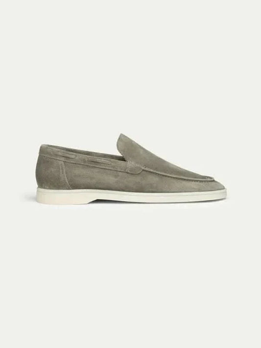 Klassischer Wildleder Slipper Olivgrün Maja