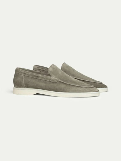 Klassischer Wildleder Slipper Olivgrün Maja