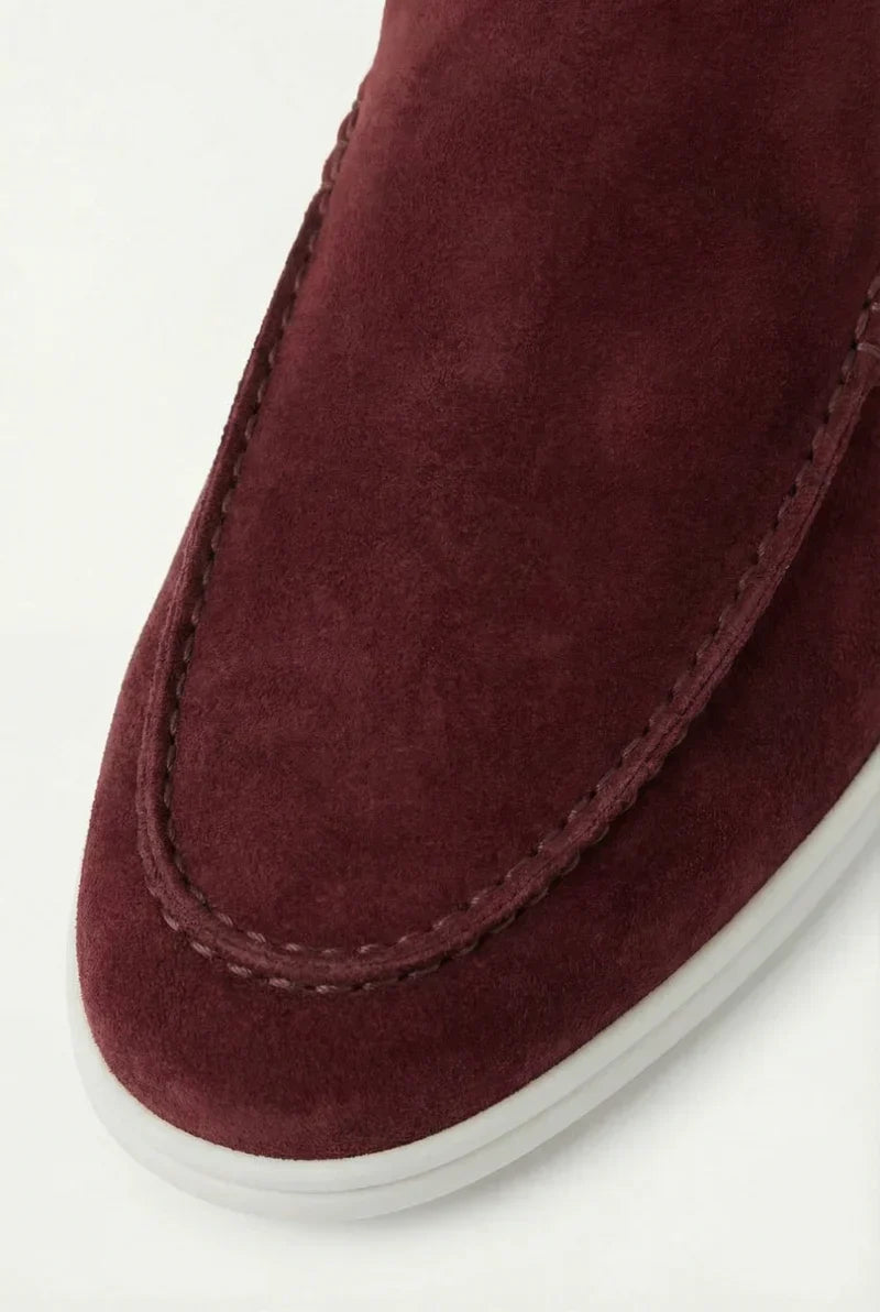 Bordeaux Wildleder Yacht-Mule Maja