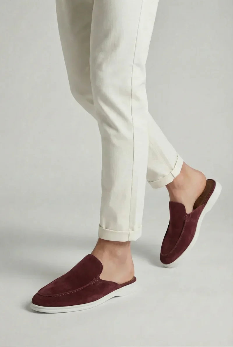 Bordeaux Wildleder Yacht-Mule Maja