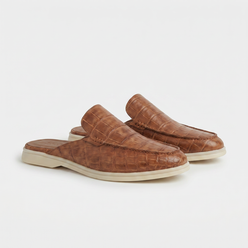 Tan Croco Yacht-Mule | LIMITIERTE AUFLAGE Maja