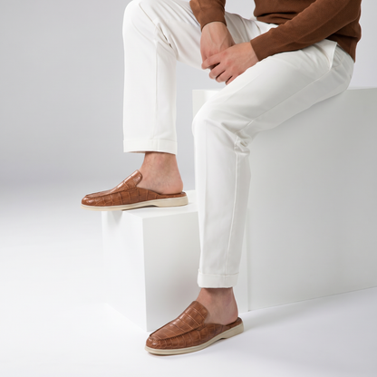 Tan Croco Yacht-Mule | LIMITIERTE AUFLAGE Maja