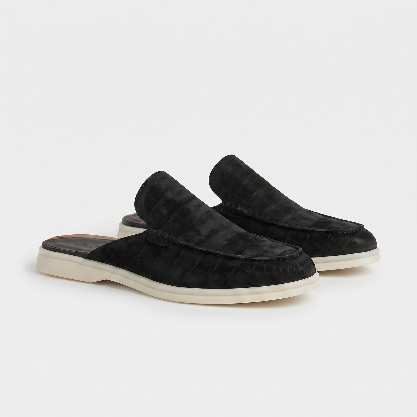 Schwarze Croco Yacht-Mule | LIMITIERTE AUFLAGE Maja