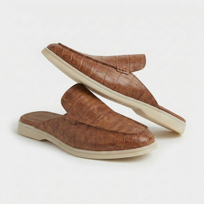 Tan Croco Yacht-Mule | LIMITIERTE AUFLAGE Maja